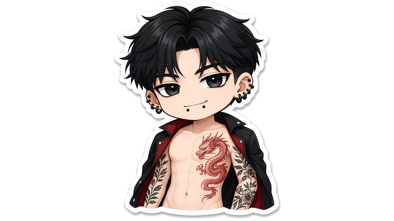 Kai Ink Ren Chibi Keyring Tag
